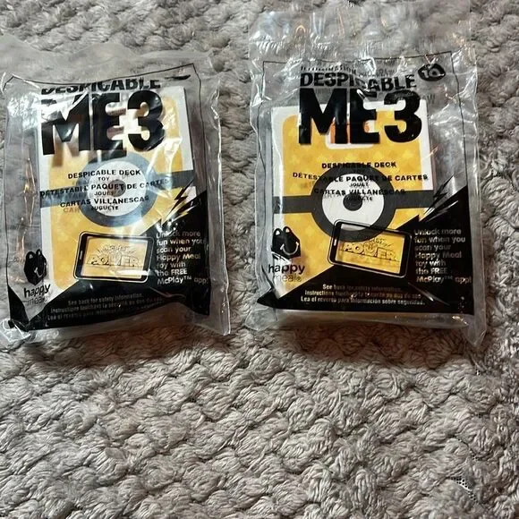 McDonald’s happy meal Despicable Me three card decks - Picture 2 of 3